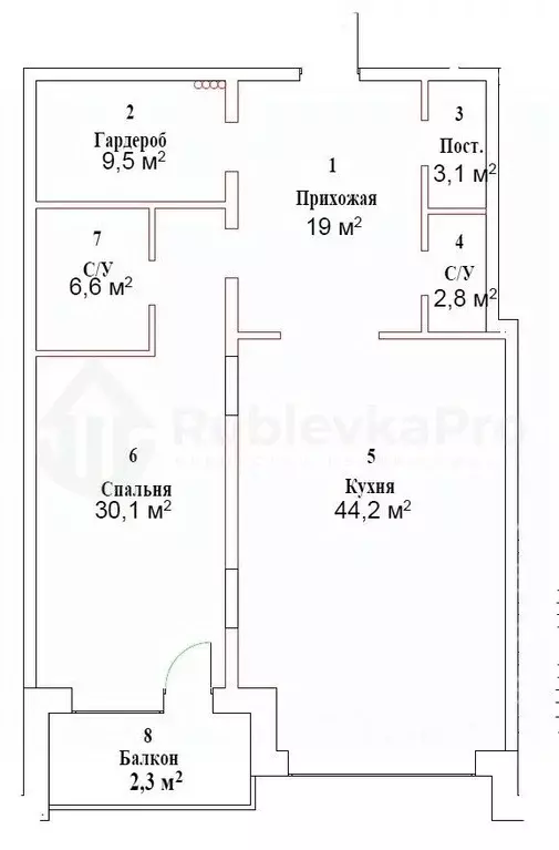 2-к кв. Московская область, Одинцовский городской округ, д. Семенково, ... - Фото 2