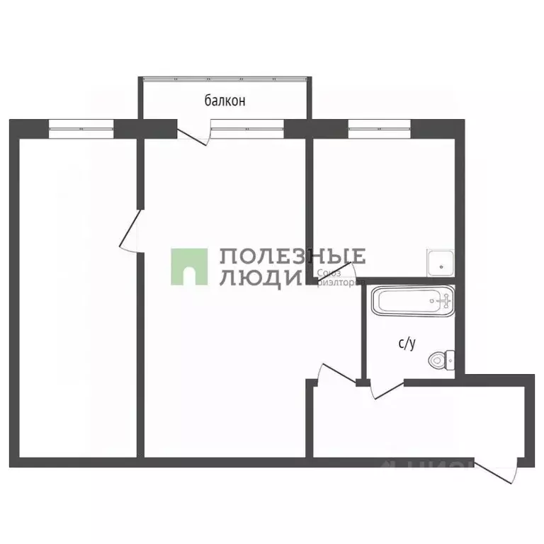 2-к кв. Красноярский край, Красноярск Семафорная ул., 243 (46.0 м) - Фото 2