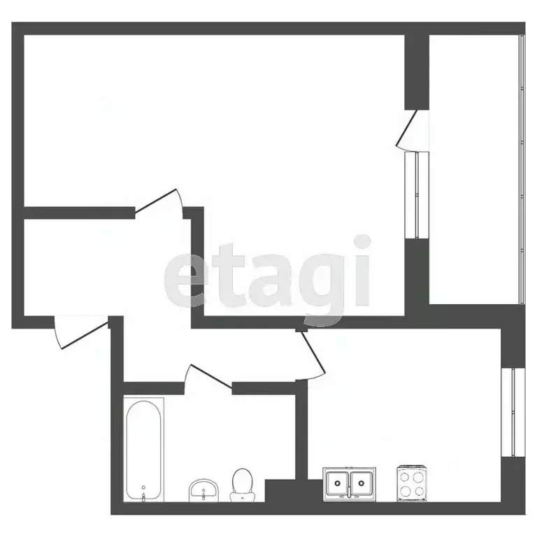 1-к кв. Тюменская область, Тюмень Солнечный проезд, 22 (40.6 м) - Фото 1