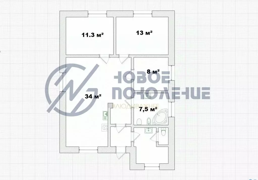 Коттедж в Омская область, Омск ул. 24-я Линия (90 м) - Фото 2