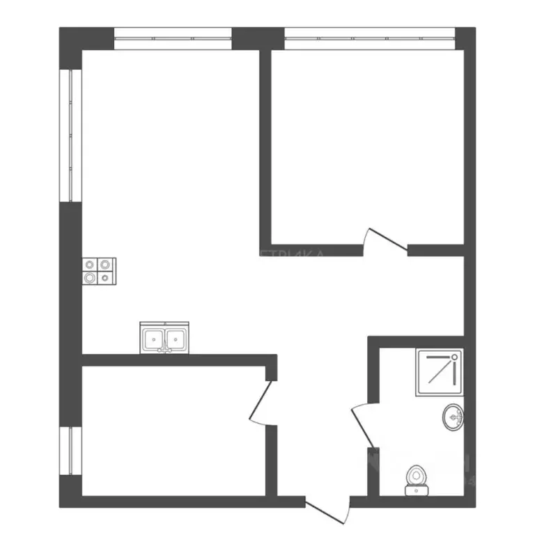 2-к кв. Тюменская область, Тюменский муниципальный округ, д. Дударева ... - Фото 1