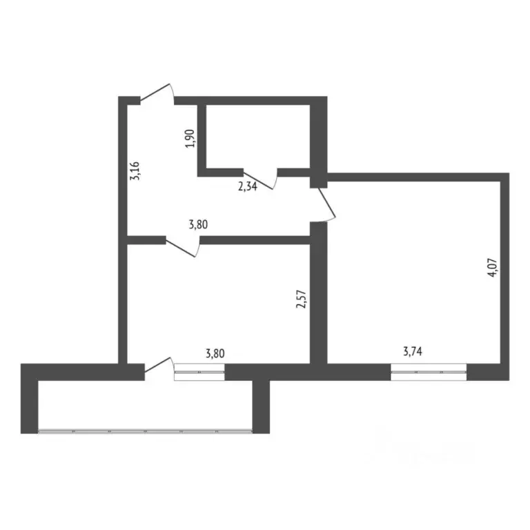 1-к кв. Тюменская область, Тюмень ул. Самарцева, 30 (36.2 м) - Фото 2