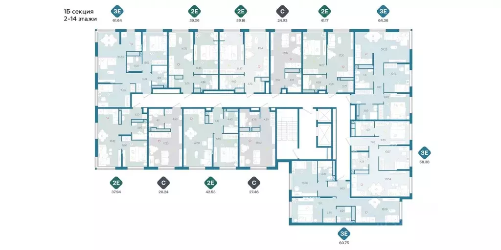 Студия Тюменская область, Тюмень Сибирский жилой комплекс (26.24 м) - Фото 1