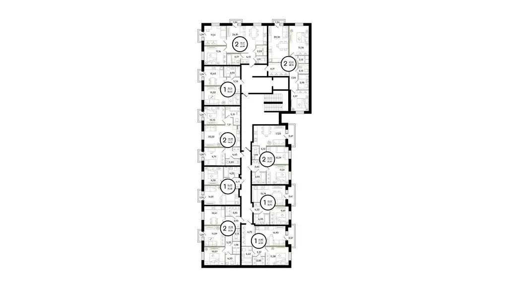 2-комнатная квартира: Тюмень, улица Александра Звягина, 3 (68.76 м) - Фото 1