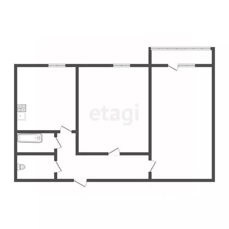 2-к кв. Костромская область, Кострома Проселочная ул., 32 (50.2 м) - Фото 2