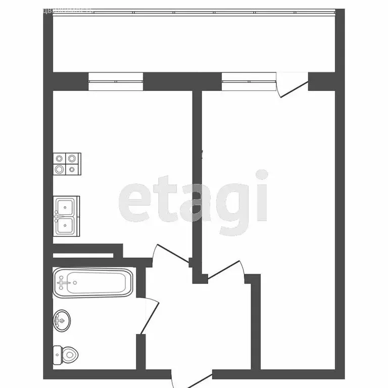 1-комнатная квартира: Тюмень, улица Домостроителей, 16А (33.7 м) - Фото 1