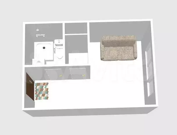 Квартира-студия, 13 м, 1/12 эт. - Фото 1