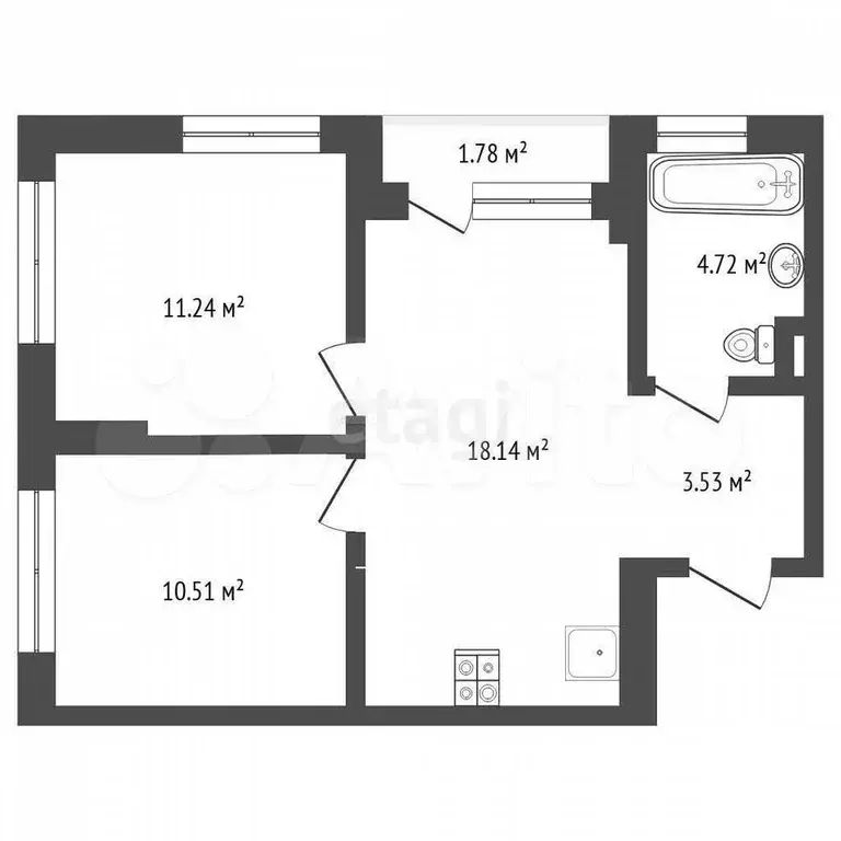 3-к. квартира, 50 м, 9/13 эт. - Фото 0