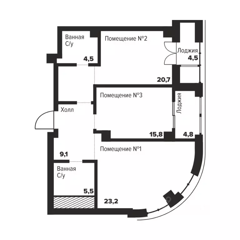 2-к кв. Челябинская область, Челябинск ул. Труда, 157А (78.8 м) - Фото 0