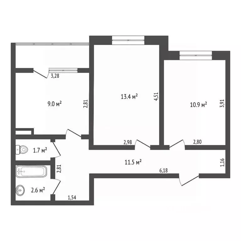 2-к кв. Амурская область, Бурейский муниципальный округ, Новобурейский ... - Фото 2