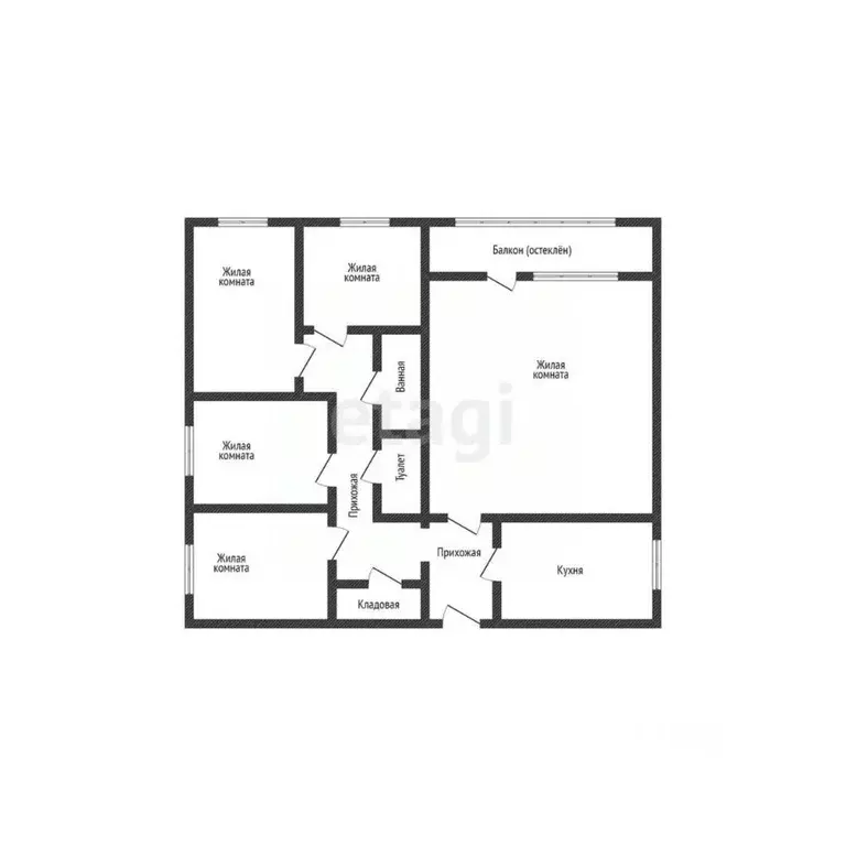 5-к кв. Адыгея, Адыгейск ул. Чайковского, 2 (81.2 м) - Фото 1