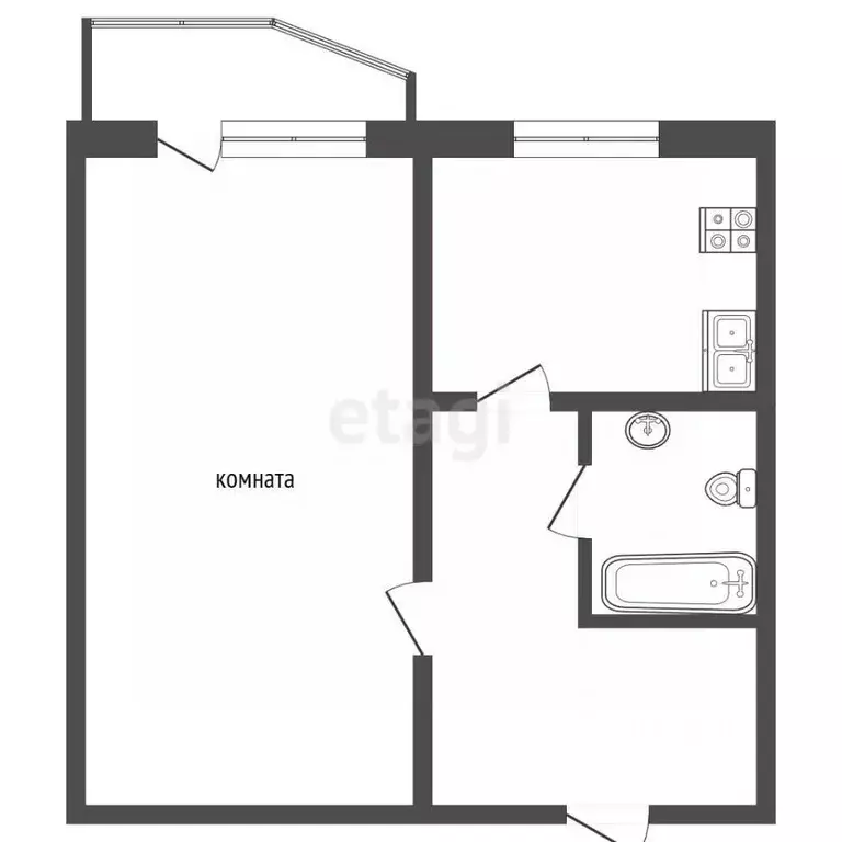1-к кв. Москва Варшавское ш., 154К1 (38.0 м) - Фото 2