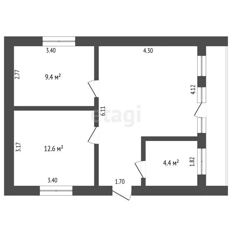 Дом в село Корнилово, Восточная улица (55 м) - Фото 1