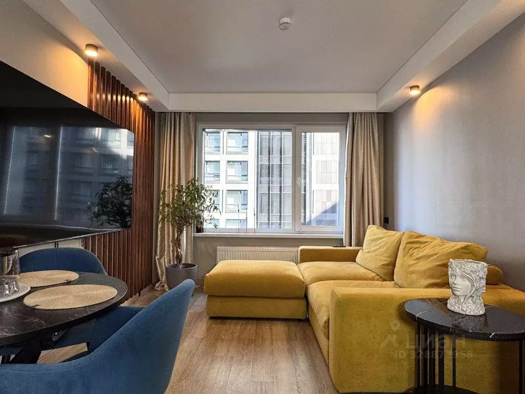 Квартира, 1 комната, 53.51 м - Фото 1