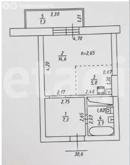 Квартира-студия: Казань, Детский проезд, 6 (30.6 м) - Фото 1