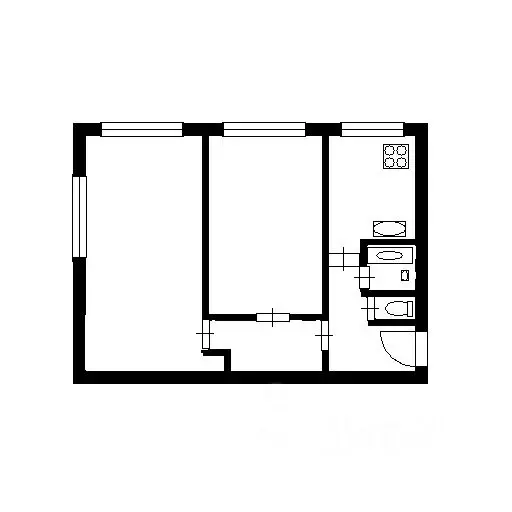 2-к кв. Санкт-Петербург ул. Крыленко, 43К1 (50.0 м) - Фото 1