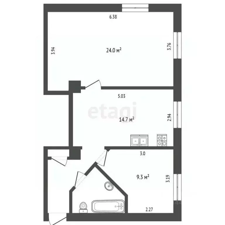 2-к кв. Челябинская область, Челябинск просп. Ленина, 74 (57.5 м) - Фото 2