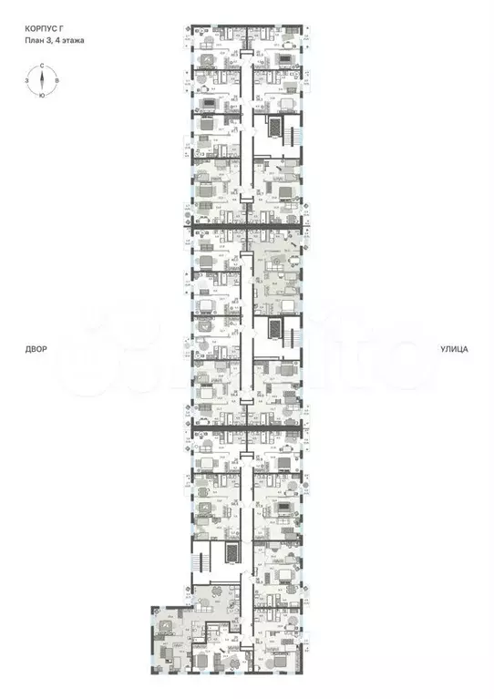 3-к. квартира, 56,3 м, 3/6 эт. - Фото 1