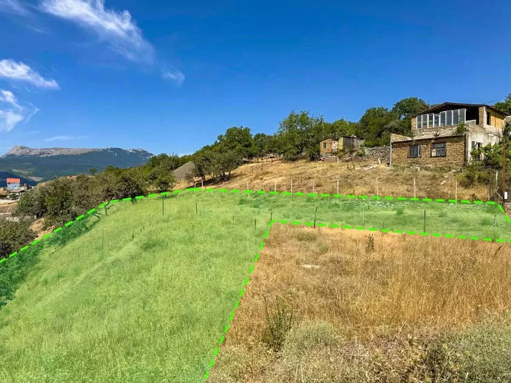 Участок в Крым, Алушта муниципальный округ, с. Лучистое, Персиковый ... - Фото 1