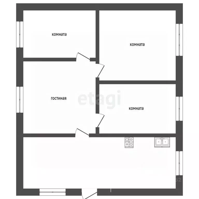 Дом в Забайкальский край, Нерчинск Первомайская ул., 23 (64 м) - Фото 1