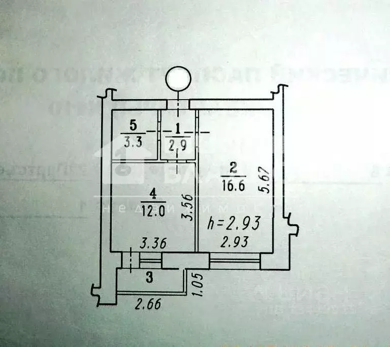 Студия Омская область, Омск ул. 22-го Партсъезда, 6/1 (36.0 м) - Фото 2