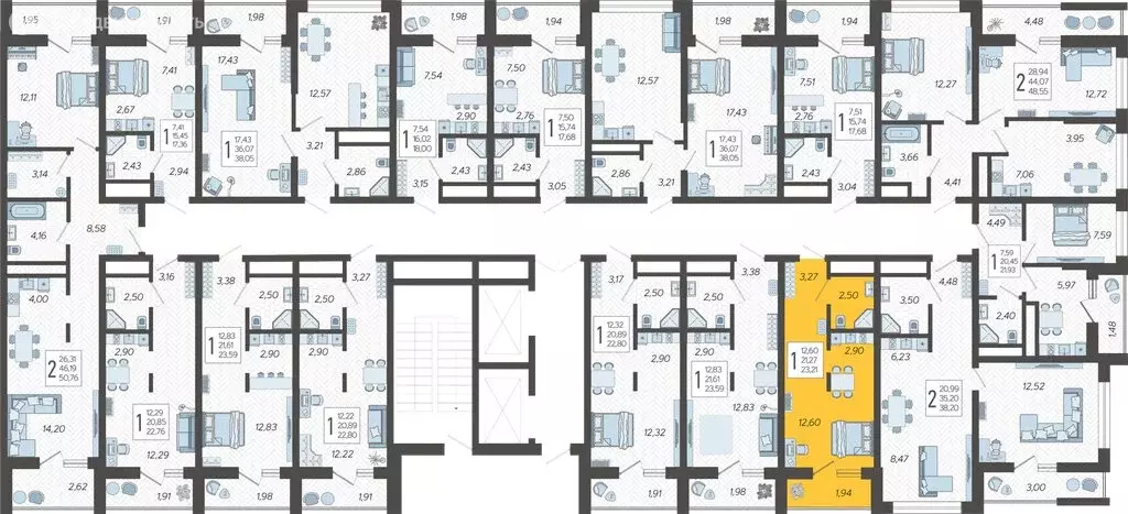Квартира-студия: Сочи, микрорайон Бытха, Ясногорская улица, 16/2к2 ... - Фото 1