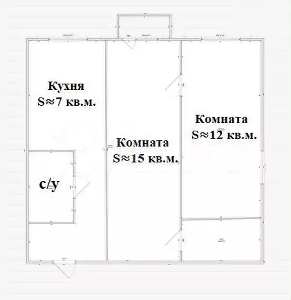 2-к. квартира, 43 м, 2/2 эт. - Фото 0