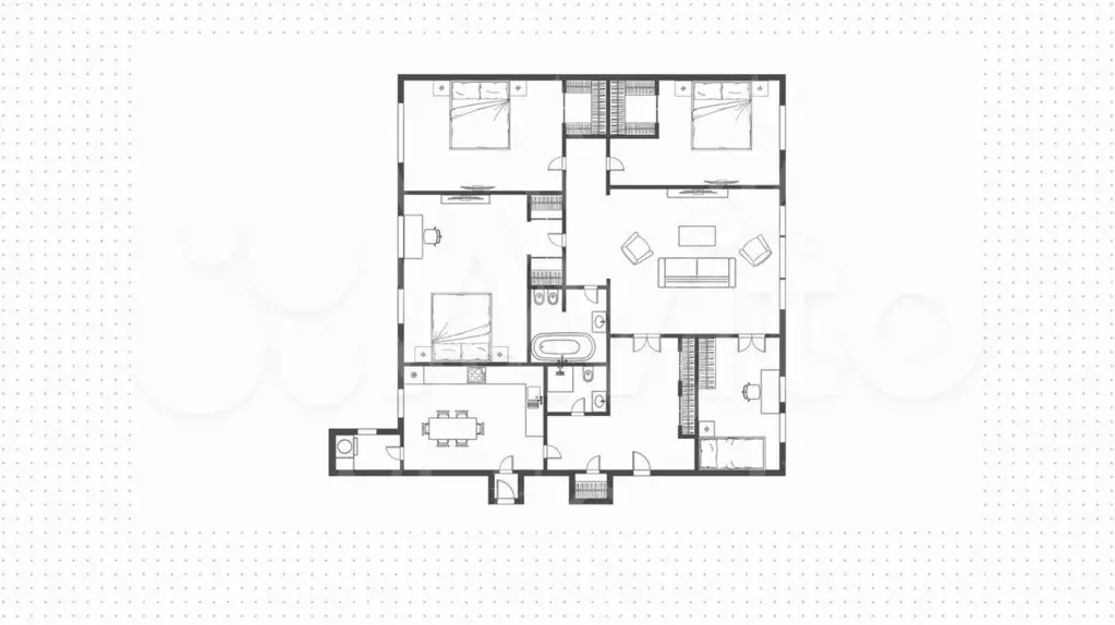 5-к. квартира, 185 м, 4/6 эт. - Фото 0