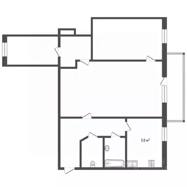 3-к кв. Севастополь просп. Генерала Острякова, 36 (59.6 м) - Фото 2