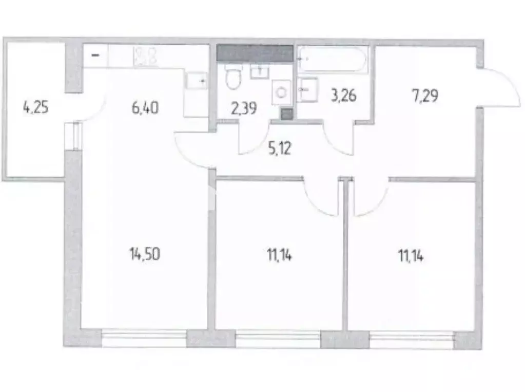 3-к кв. Карелия, Петрозаводск Суоярвская ул., 24 (61.5 м) - Фото 2