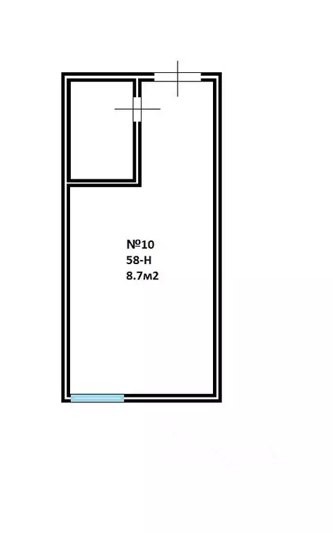 Студия Санкт-Петербург ул. Чехова, 3 (10.0 м) - Фото 1