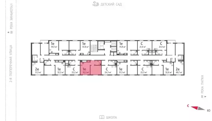 1-комнатная квартира: Ковалёво, улица Александра Разгонина, 1к3 (32.3 ... - Фото 1