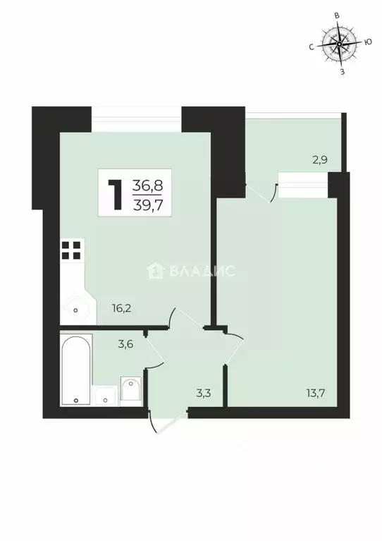 1-к кв. Владимирская область, Суздаль Советская ул., 62 (39.7 м) - Фото 1