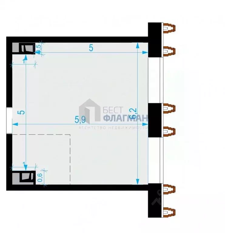 Помещение свободного назначения в Москва Выборгская ул., 18 (36 м) - Фото 2