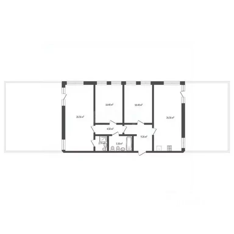 3-к кв. Тюменская область, Тюменский муниципальный округ, д. Дударева ... - Фото 2