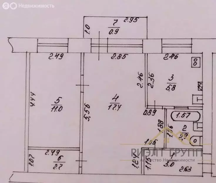 2-комнатная квартира: Казань, Советский район, посёлок Дербышки, ... - Фото 2