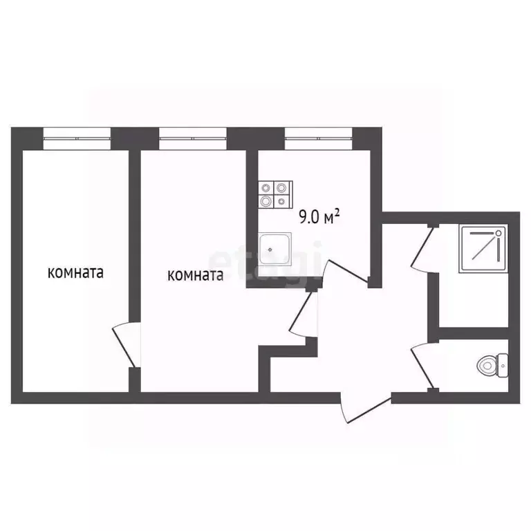 Комната Саратовская область, Балашов ул. Менделеева, 4А (34.5 м) - Фото 2