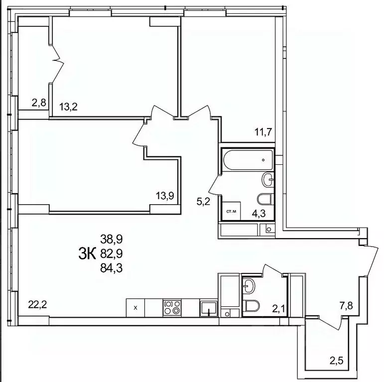 3-к кв. Нижегородская область, Нижний Новгород д. Анкудиновка, КМ ... - Фото 0