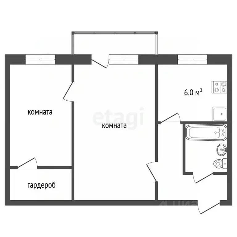 2-к кв. Владимирская область, Муром ул. Дзержинского, 3А (42.0 м) - Фото 2