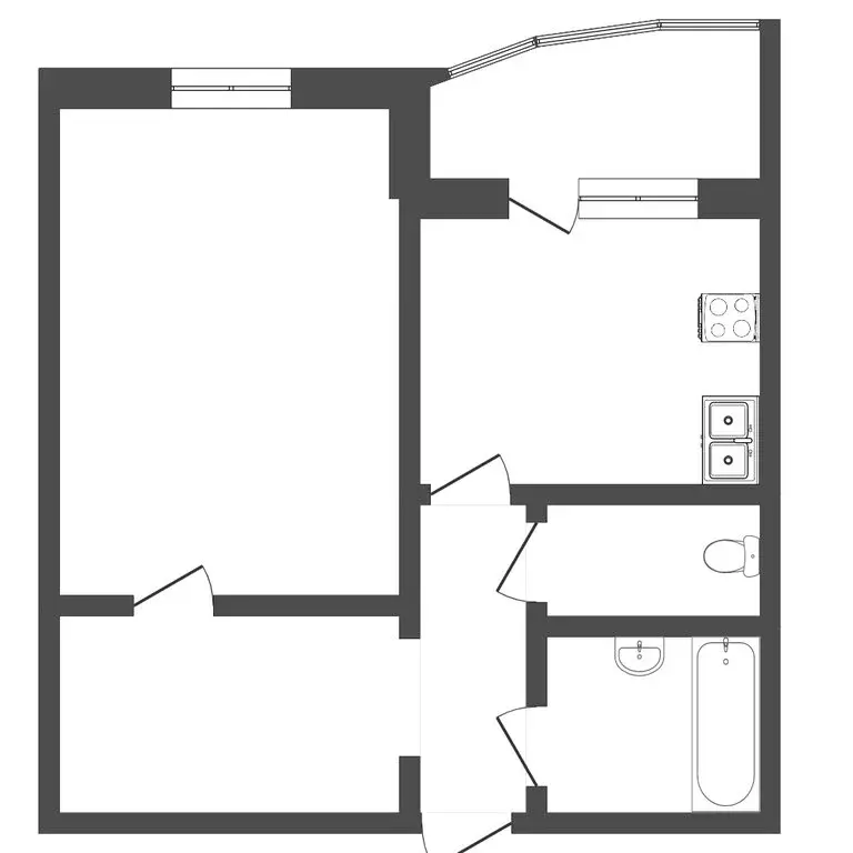 1-комнатная квартира: Тюмень, Широтная улица, 192к1 (43.3 м) - Фото 1