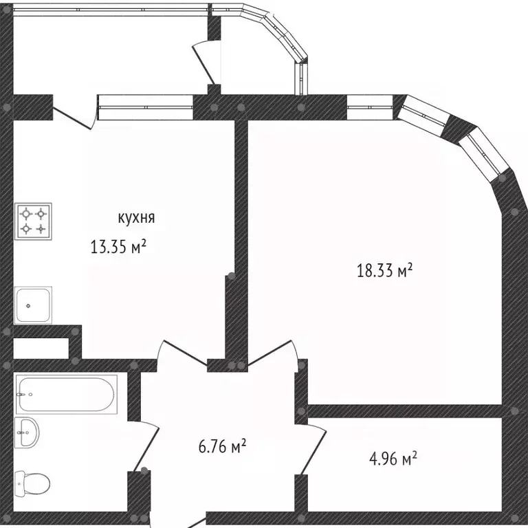 1-к кв. Ханты-Мансийский АО, Сургут ул. Мелик-Карамова, 4 (50.5 м) - Фото 1