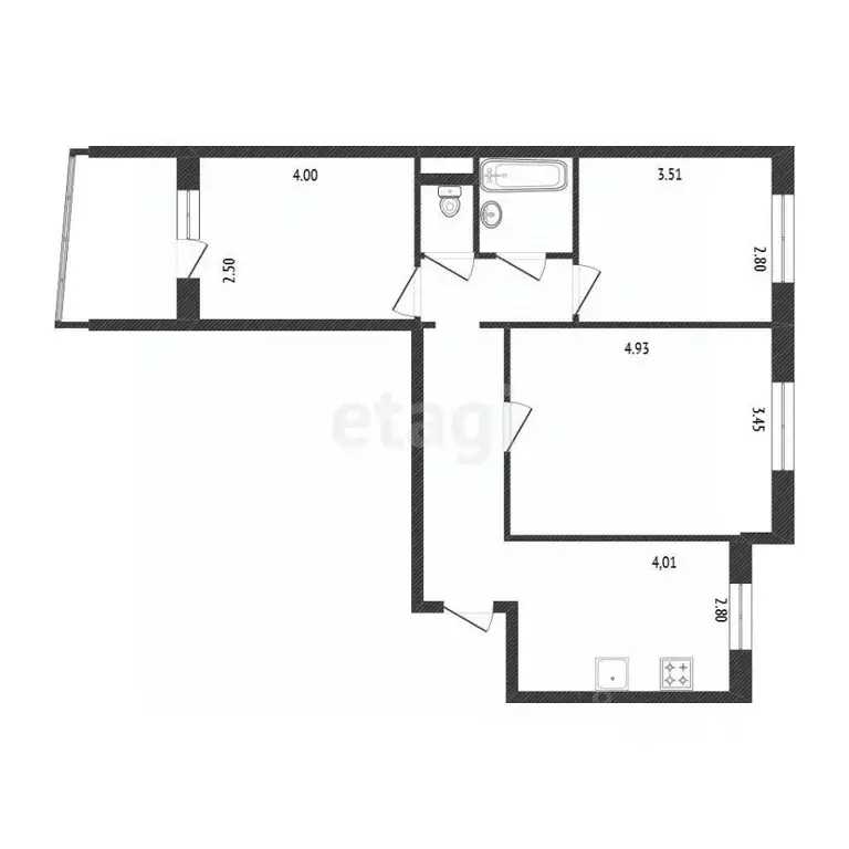 3-к кв. Воронежская область, Воронеж Новосибирская ул., 27 (63.5 м) - Фото 1