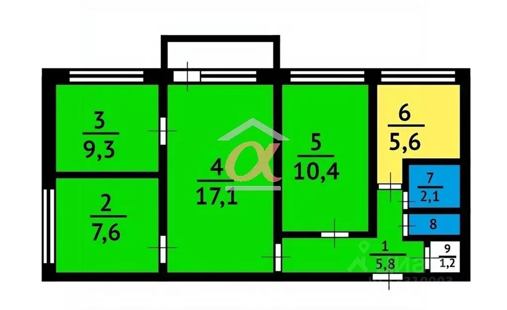 4-к кв. Кемеровская область, Кемерово бул. Строителей, 25Б (61.0 м) - Фото 1