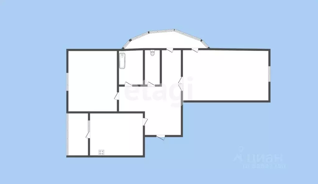 2-к кв. Карачаево-Черкесия, Черкесск ул. Космонавтов, 43Г (84.73 м) - Фото 1