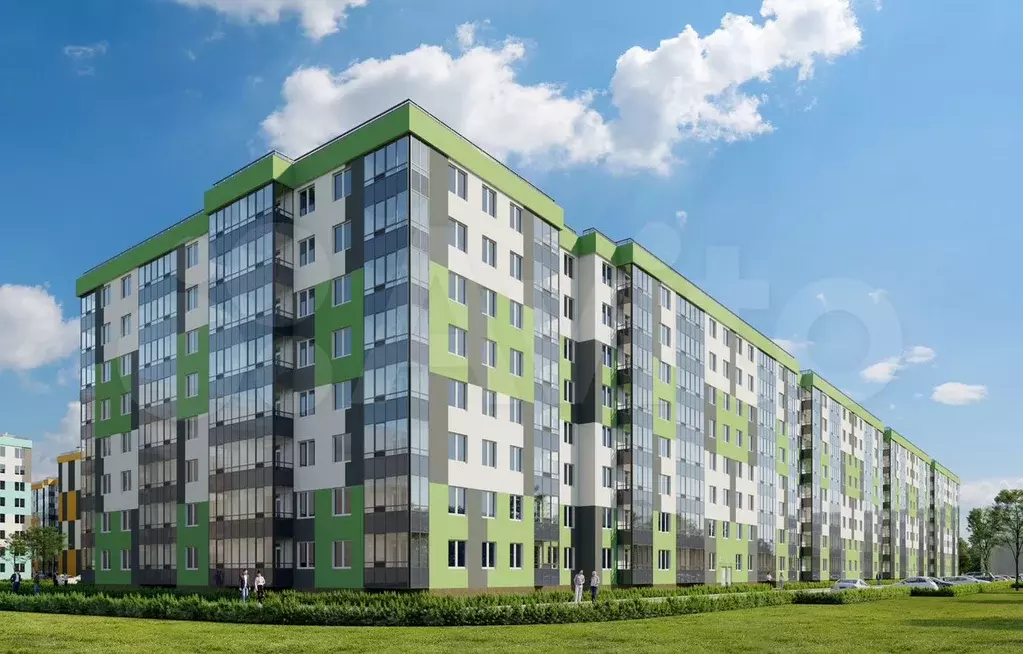 1-к. квартира, 39,1 м, 8/8 эт. - Фото 1