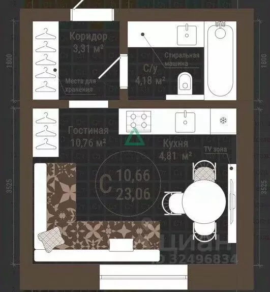 Студия Башкортостан, Уфа ул. Менделеева, 137к3 (23.3 м) - Фото 2