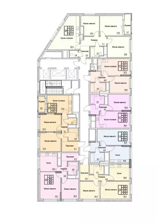 2-к кв. Московская область, Мытищи Отрадный жилой комплекс (47.8 м) - Фото 2