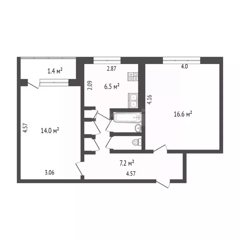 2-к кв. Мордовия, Саранск просп. 70 лет Октября, 84 (49.2 м) - Фото 2