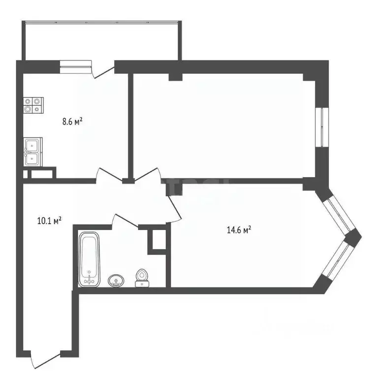 2-к кв. Самарская область, Самара Гая ул., 30А (54.9 м) - Фото 1
