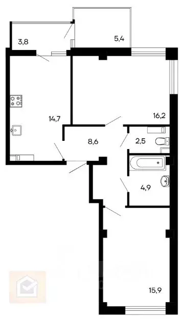 2-к кв. Севастополь ул. Токарева, 18В (72.0 м) - Фото 0